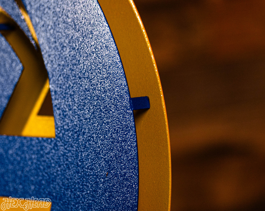 Los Angeles Rams "LA" Logo 3D Vintage Metal Wall Art
