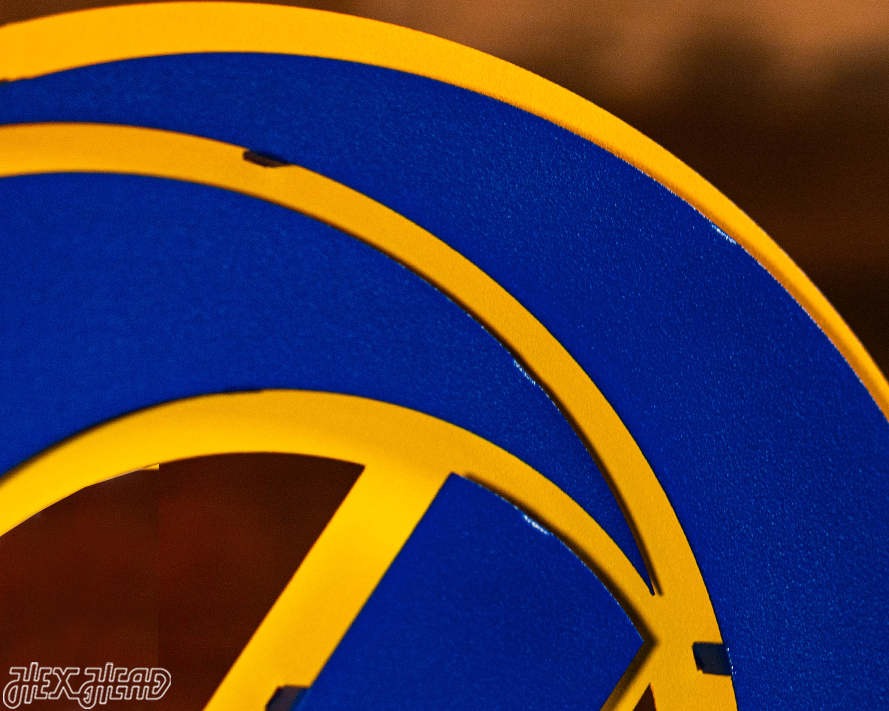 Los Angeles Rams "LA" Logo 3D Vintage Metal Wall Art