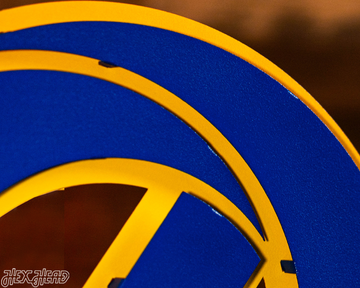 Los Angeles Rams "LA" Logo 3D Vintage Metal Wall Art