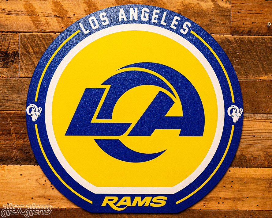 VARSITY Collection- Single Layer Los Angeles Rams Metal Wall Art