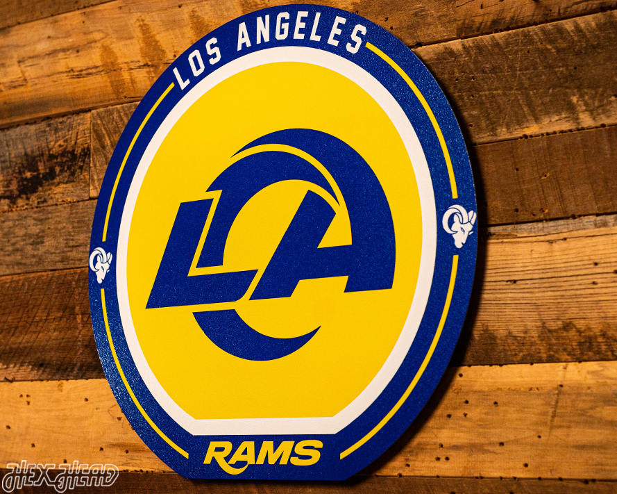 VARSITY Collection- Single Layer Los Angeles Rams Metal Wall Art