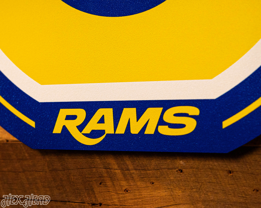 VARSITY Collection- Single Layer Los Angeles Rams Metal Wall Art