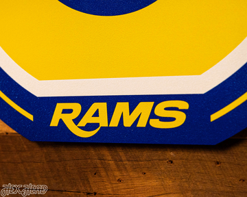 VARSITY Collection- Single Layer Los Angeles Rams Metal Wall Art