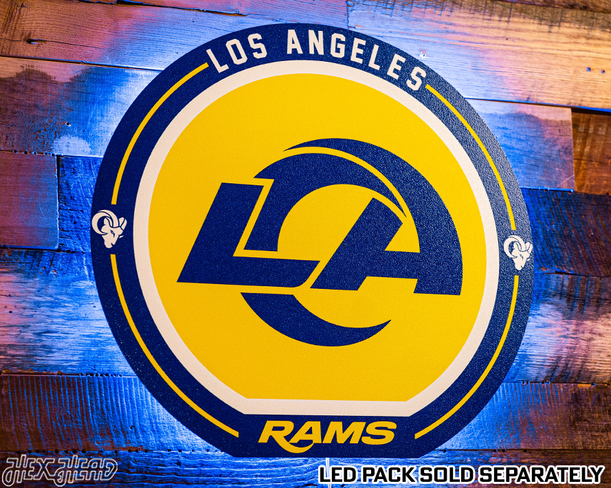 VARSITY Collection- Single Layer Los Angeles Rams Metal Wall Art
