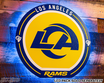 VARSITY Collection- Single Layer Los Angeles Rams Metal Wall Art