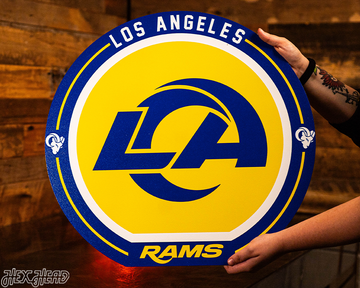 VARSITY Collection- Single Layer Los Angeles Rams Metal Wall Art