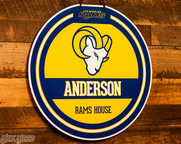 Los Angeles Rams Personalized Monogram Metal Art