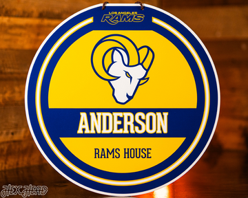 Los Angeles Rams Personalized Monogram Metal Art