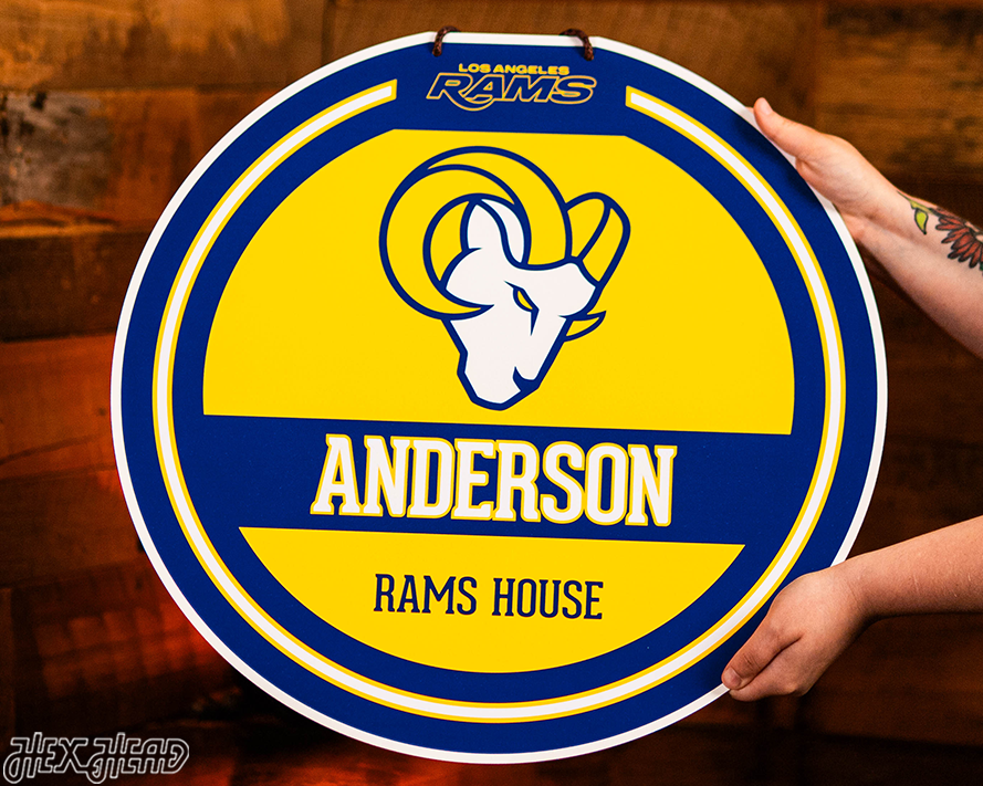 Los Angeles Rams Personalized Monogram Metal Art