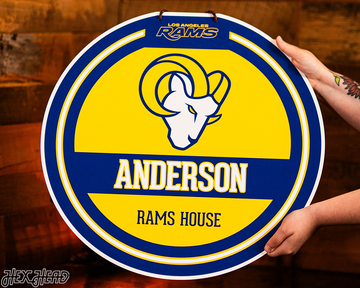 Los Angeles Rams Personalized Monogram Metal Art
