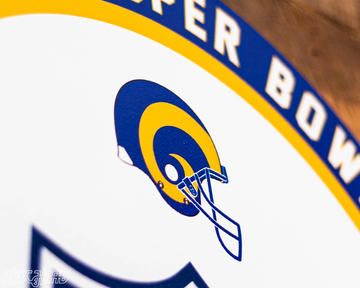 VARSITY Collection- Single Layer Los Angeles Rams Super Bowl XXXIV Metal Wall Art