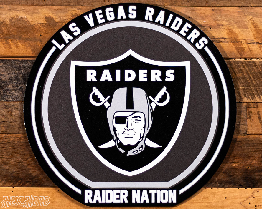 VARSITY Collection- Single Layer Las Vegas Raiders Metal Wall Art