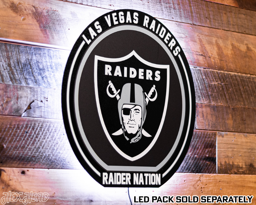 VARSITY Collection- Single Layer Las Vegas Raiders Metal Wall Art