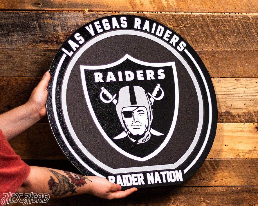 VARSITY Collection- Single Layer Las Vegas Raiders Metal Wall Art
