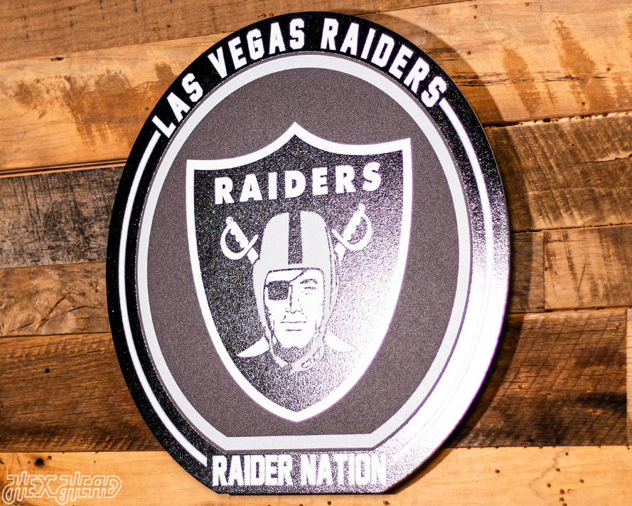 VARSITY Collection- Single Layer Las Vegas Raiders Metal Wall Art