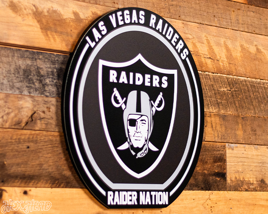 VARSITY Collection- Single Layer Las Vegas Raiders Metal Wall Art