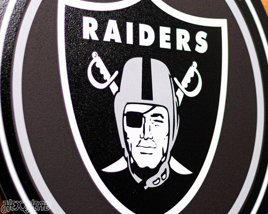 VARSITY Collection- Single Layer Las Vegas Raiders Metal Wall Art