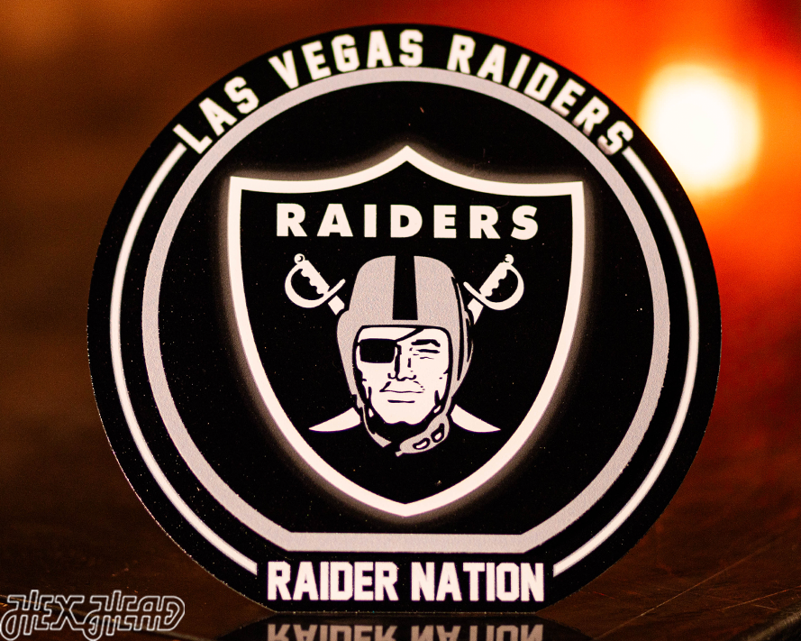 Las Vegas Raiders Metal Wall Art – Hex Head Art