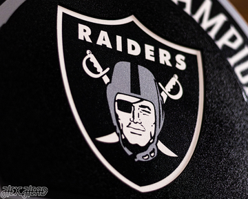 Las Vegas Raiders DYNASTY - Super Bowl Wins w/ Replaceable Icon Plate 3D Vintage Metal Wall Art