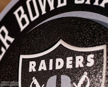 Las Vegas Raiders DYNASTY - Super Bowl Wins w/ Replaceable Icon Plate 3D Vintage Metal Wall Art