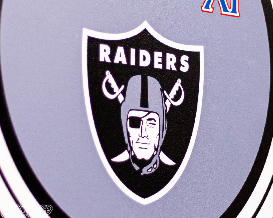 VARSITY Collection- Single Layer Las Vegas Raiders Super Super Bowl XI Metal Wall Art