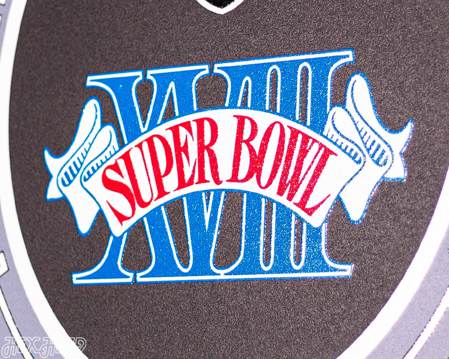 VARSITY Collection- Single Layer Las Vegas Raiders Super Super Bowl XVIII Metal Wall Art
