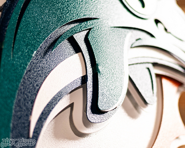 Miami Dolphins Throwback "1997" 3D Vintage Metal Wall Art