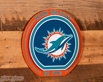Miami Dolphins "Double Play" On the Shelf or on the Wall Art