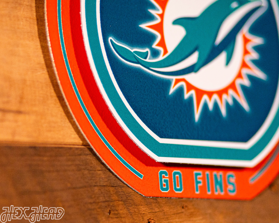 Miami Dolphins "Double Play" On the Shelf or on the Wall Art