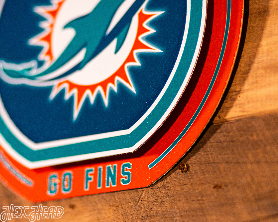 Miami Dolphins "Double Play" On the Shelf or on the Wall Art