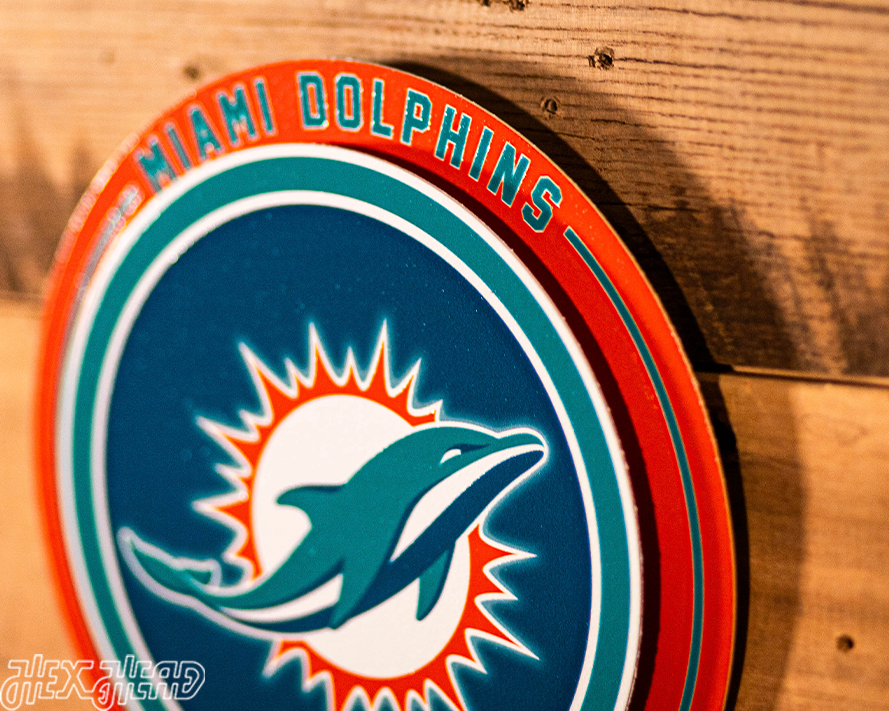 Miami Dolphins "Double Play" On the Shelf or on the Wall Art