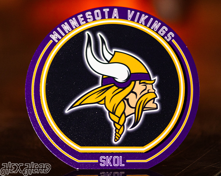 Minnesota Vikings "Double Play" On the Wall or on the Shelf