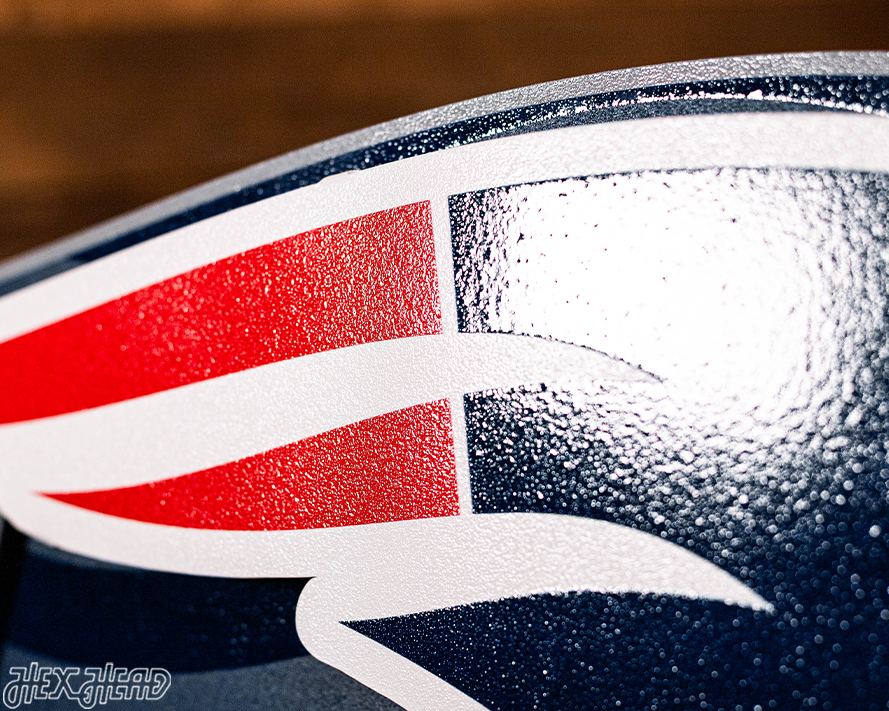 New England Patriots - Hex Head EXCLUSIVE "Go Pats" Wordmark 3D Metal Wall Art