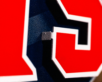 New England Patriots - Hex Head EXCLUSIVE "Go Pats" Wordmark 3D Metal Wall Art