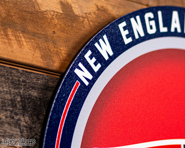 VARSITY Collection- Single Layer New England Patriots Metal Wall Art