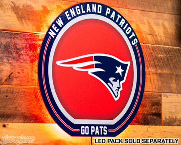 VARSITY Collection- Single Layer New England Patriots Metal Wall Art