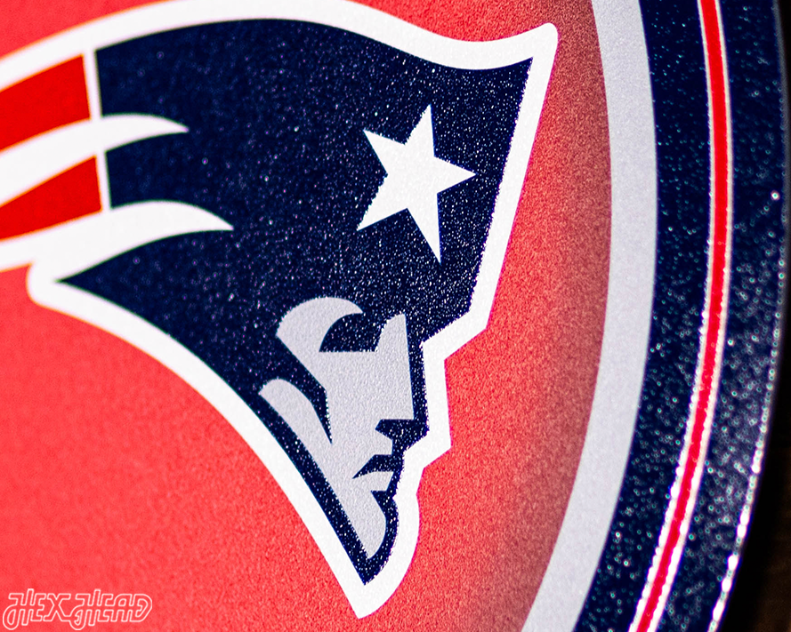 VARSITY Collection- Single Layer New England Patriots Metal Wall Art
