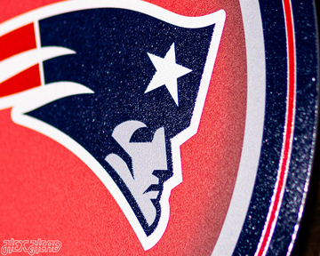 VARSITY Collection- Single Layer New England Patriots Metal Wall Art