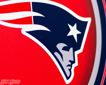 VARSITY Collection- Single Layer New England Patriots Metal Wall Art