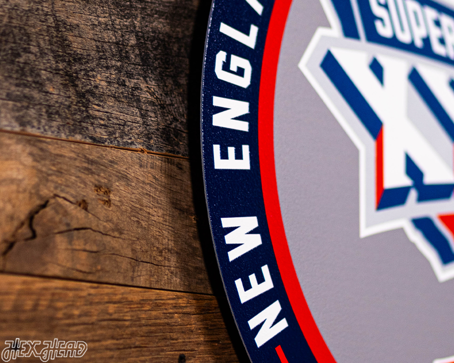 VARSITY Collection- Single Layer New England Patriots Super Bowl XXXVI Metal Wall Art