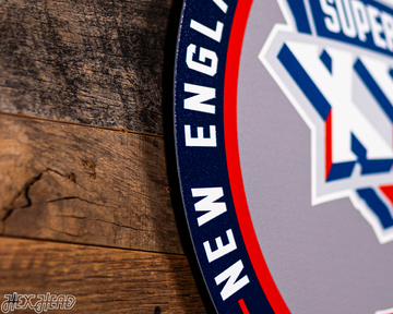 VARSITY Collection- Single Layer New England Patriots Super Bowl XXXVI Metal Wall Art