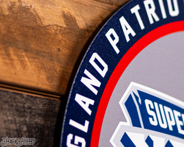 VARSITY Collection- Single Layer New England Patriots Super Bowl XXXVI Metal Wall Art