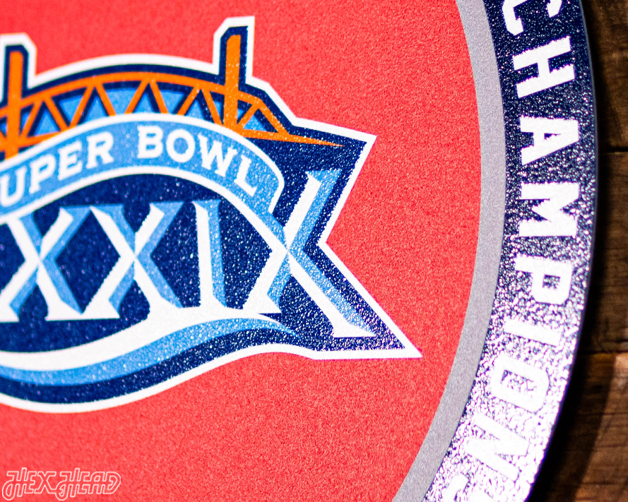 VARSITY Collection- Single Layer New England Patriots Super Bowl XXXIX Metal Wall Art