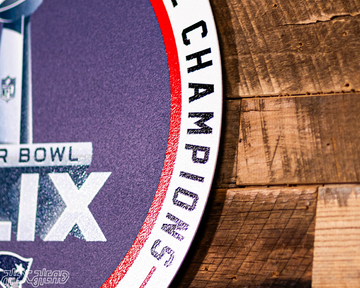 VARSITY Collection- Single Layer New England Patriots Super Bowl XLIX Metal Wall Art