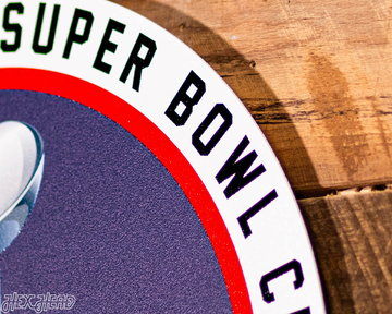 VARSITY Collection- Single Layer New England Patriots Super Bowl XLIX Metal Wall Art