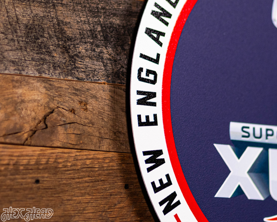 VARSITY Collection- Single Layer New England Patriots Super Bowl XLIX Metal Wall Art