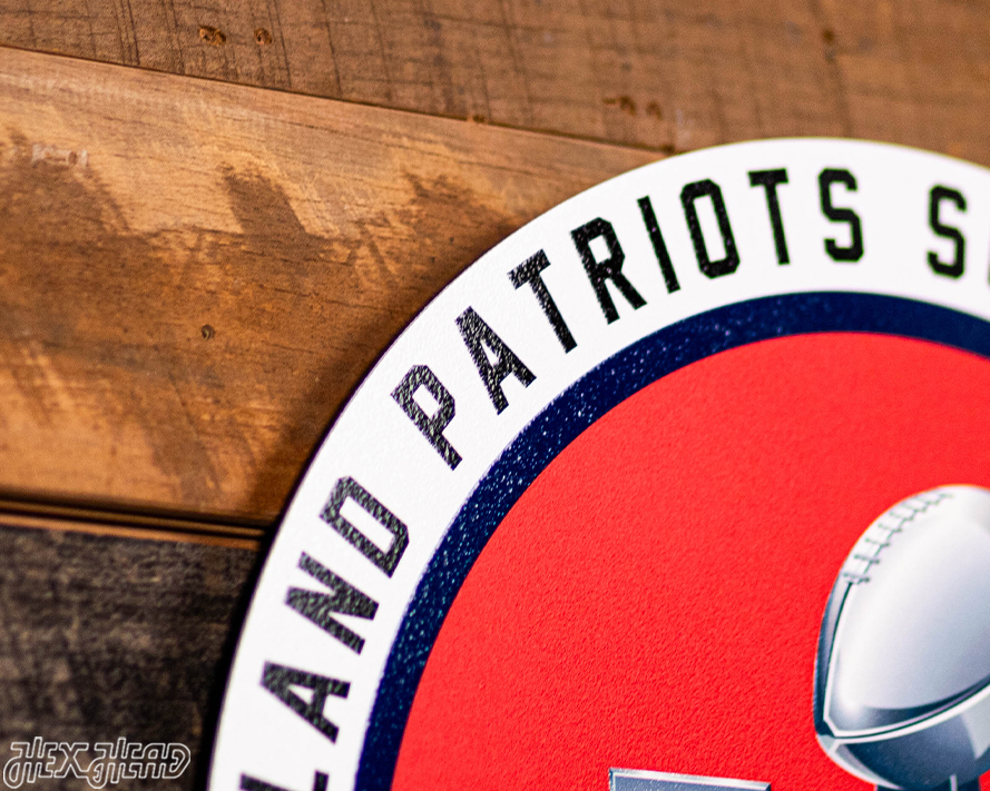 VARSITY Collection- Single Layer New England Patriots Super Bowl LI Metal Wall Art