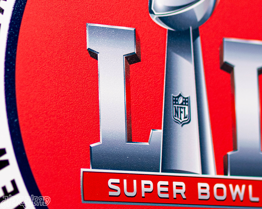 VARSITY Collection- Single Layer New England Patriots Super Bowl LI Metal Wall Art