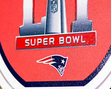 VARSITY Collection- Single Layer New England Patriots Super Bowl LI Metal Wall Art
