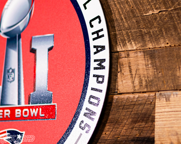 VARSITY Collection- Single Layer New England Patriots Super Bowl LI Metal Wall Art